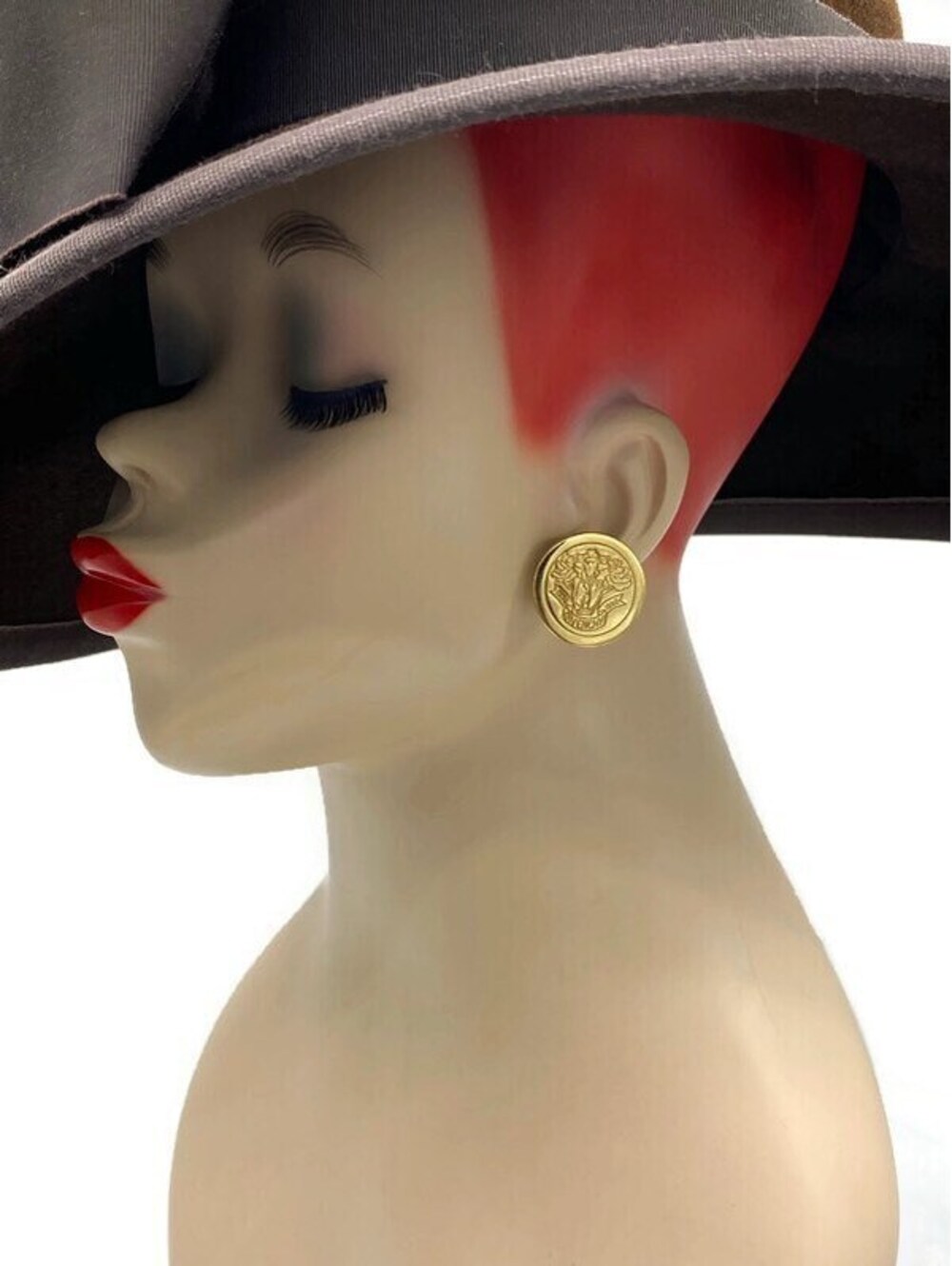 Authentic Givenchy Logo 40th Anniversary Clip Earrings N12